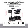 Four wheels Compact Travel Foldable Outdoor Electric Power Mobility Scooter for Adult with LED Lights