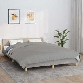 Weighted Blanket Gray 86.6"x92.5" 24.3 lb Fabric (Color: Gray)
