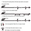 Four-Section Curved Handle Trekking Pole for Camping