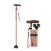 Adjustable Walking Stick, Non-Slip Small Quad Base, Folding - 330 LB Wt Capacity