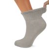 Womens Diabetic Cotton Blend Non-binding Top 3 Pairs Diabetes Ankle Socks Shoe Size 5-7