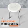 Adjustable Height Bath Seat Stool (300 LB Wt Capacity) for Elderly Disabled Adults Handicap