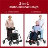 Practical Folding Rolling Walker Transport Wheelchair