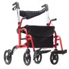 VEVOR 2 in 1 Rollator Walker & Transport Chair, 300 Lb Wt Capacity, Folding Rolling Walker Wheelchair Combo with Footrests