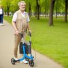 VEVOR 3 Wheels Rollator Walker for Seniors, Lightweight Aluminum Foldable Rolling Walker with Adjustable Handle