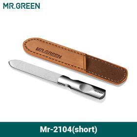 MR.GREEN Double Sided Nail Files Stainless Steel Manicure Pedicure Grooming For Professional Finger Toe Nail Care Tools (Color: Mr-2104(S))