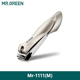 MR.GREEN Nail Clippers Stainless Steel Anti Splash Fingernail Cutter Manicure Tools Bionics Design Nail Trimmer Pedicure Scissor (Color: Mr-1111)