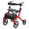 VEVOR Folding Rollator Walker for Seniors and Adults, Lightweight Aluminum Rolling Walker with Seat and Adjustable Handle