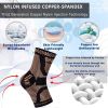 COPPER Ankle Brace Compression Support Sleeve for Injury Recovery, Joint Pain. Plantar Fasciitis Foot Socks with Arch Support, Eases Swelling