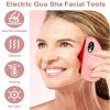 Gua Sha Facial Tool, Electric Black Obsidian Guasha Tool for Face, Chin, Neck, Body, Heated Vibrating Massage Gua Sha Stone for Face Sculpting
