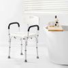 VEVOR Shower Chair, Shower Seat with Back, Adjustable Height Shower Stool, Shower Chair for Inside Shower Bathtub