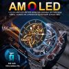 Smart Watch for Men, 1.43" AMOLED HD Full Touch Screen, 100+ Sports Modes, Answer Calls Wirelessly, Fitness Tracker Pedometer Customizable Faces, Comp