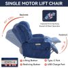 Up to 350 LBS Chenille Power Lift Recliner Chair, Heavy Duty Motion Mechanism with 8-Point Vibration Massage and Lumbar Heating, USB and Type-C P