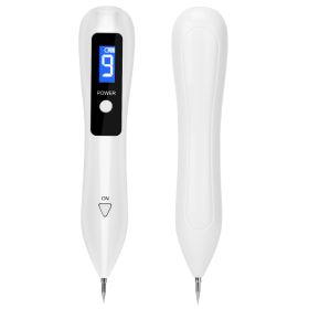 2 PCS Skin Tag Repair Kit: Portable Beauty Equipment; Multi-Level With Home Usage; USB Charging; LCD Level Adjustable 12 Replaceable Needles (Option: White)