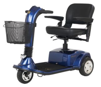 CompanionTM 3-Wheel Electric Scooter Mid-Size Wt Capacity 300 LBS (15 Mile Range on full charge) (Color: Arctic Blue)
