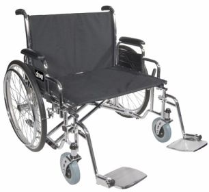 Bariatric Wheelchair by Drive - Sentra Heavy Duty, XL Padded Desk Arms, 700 LB WT Capacity (Seat: 30, Foot Rests: Yes)