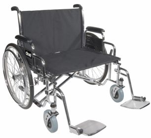Bariatric Wheelchair by Drive - Sentra Heavy Duty, Detachable Desk Arms, 700 LB WT Capacity (Seat: 26, Foot Rests: Yes)